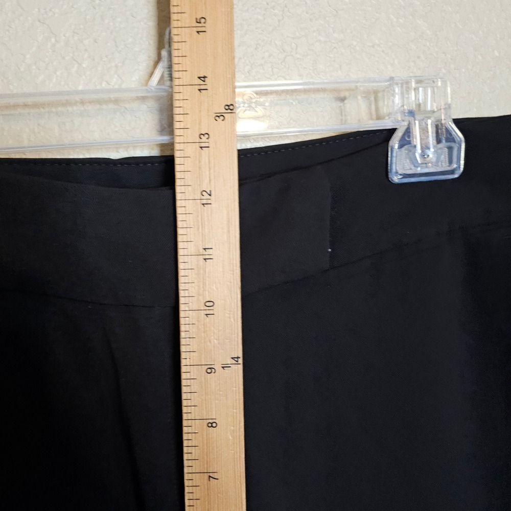 NWT H&M Black Straight Leg Pants Flat Front High Waist Size 10 - Picture 6 of 9